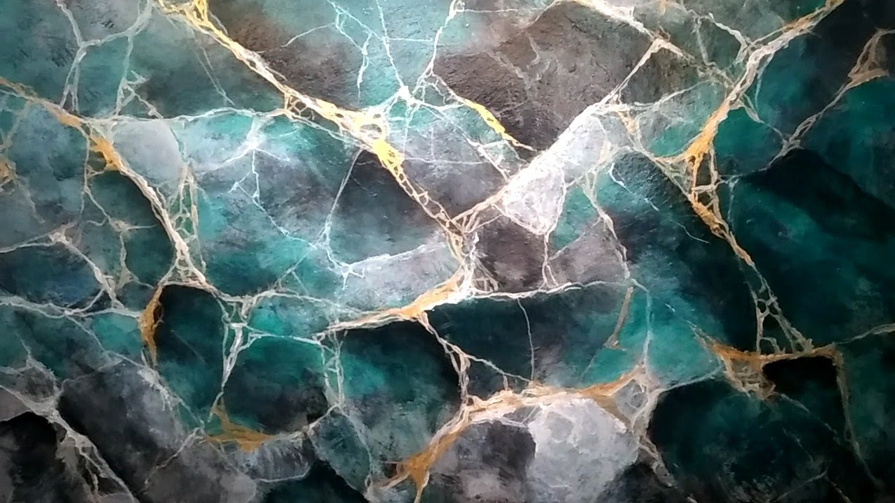 TEHNIK ALUR MOTIF RETAK MARMER !! BUAT CAT MOTIF MARMER SPONGING EFFECT