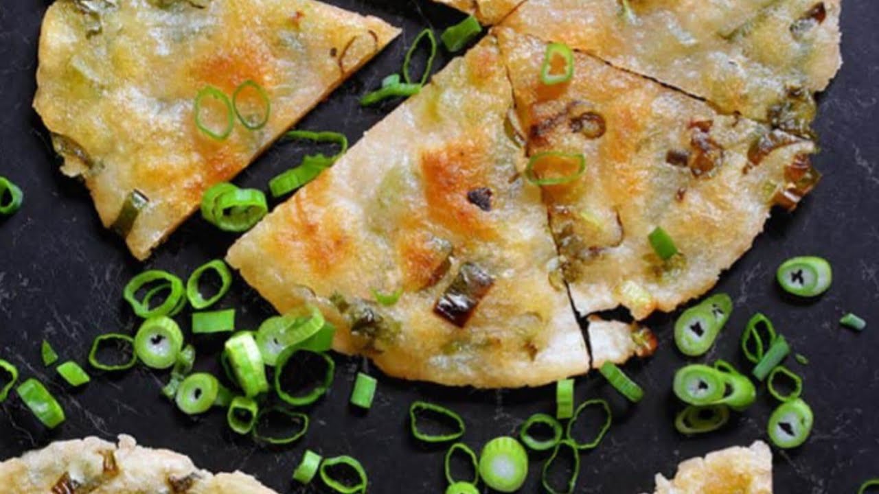  Healthy Scallion Pancake _ Baked, Not Fried! 🥞 Crispy, Fluffy & So Easy 