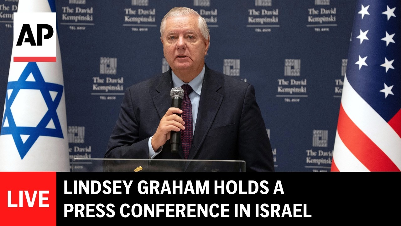 LIVE: Senator Lindsey Graham holds a press conference in Israel