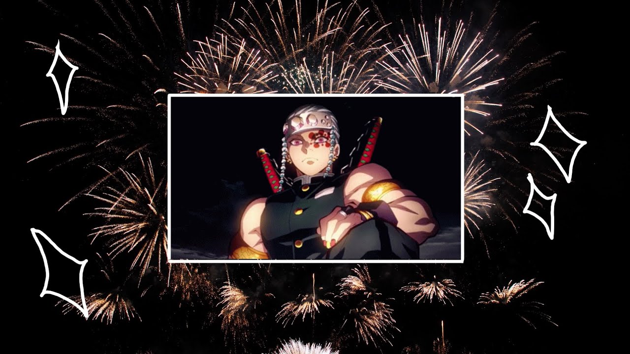 Dancing under fireworks with Tengen Uzui💃|| Matsuri demon slayer playlist