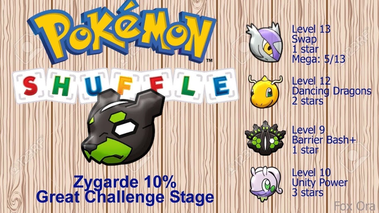 Pokemon Shuffle - Zygarde 10% (No item and catch) - Great Challenge Stage