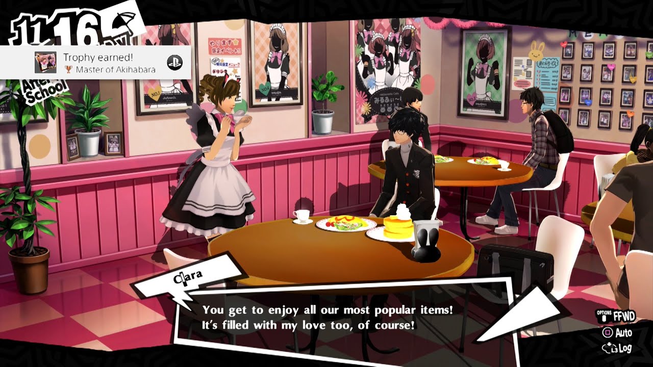 Persona 5 Royal - Master of Akihabara Trophy Guide - Order from the special menu at the Maid Cafe