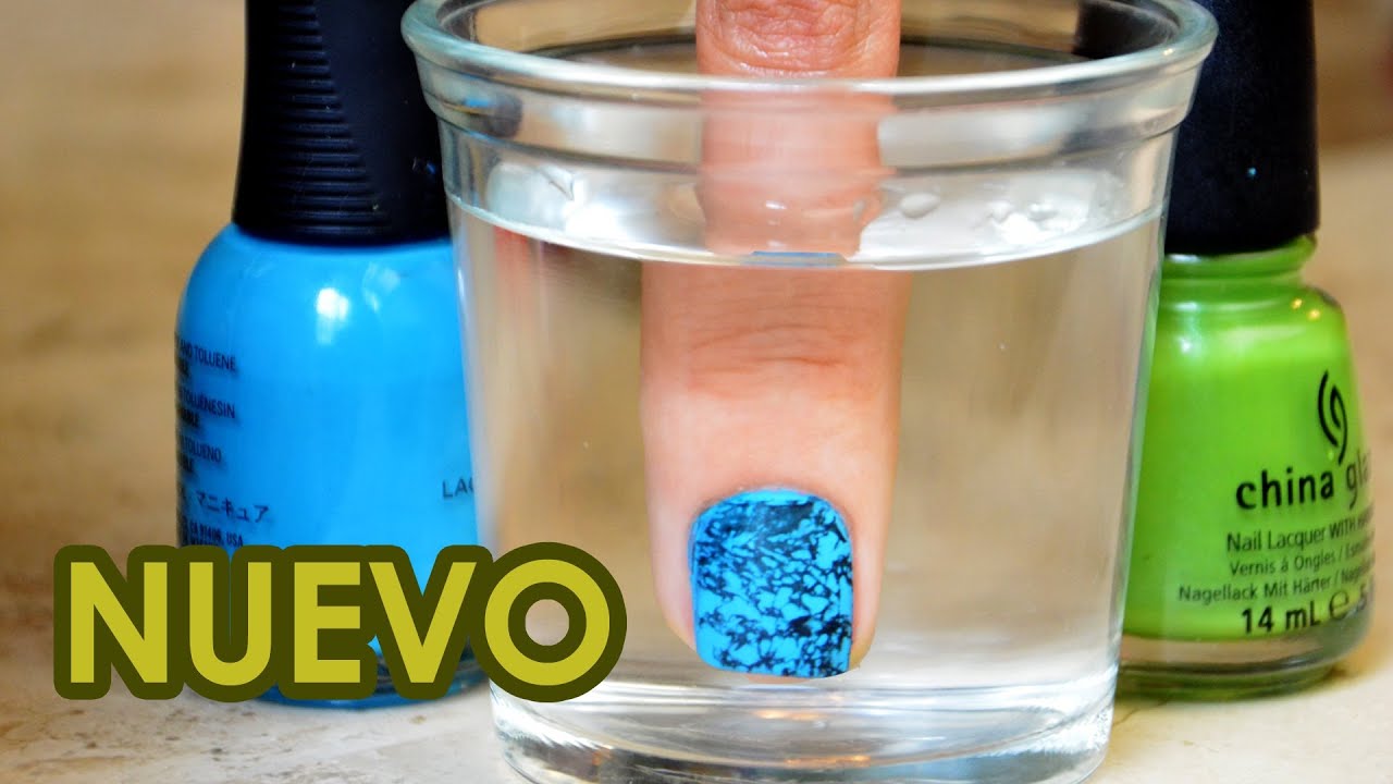Nueva técnica para decorar uñas con agua | Uñas decoradas con esmalte | Decoración con agua