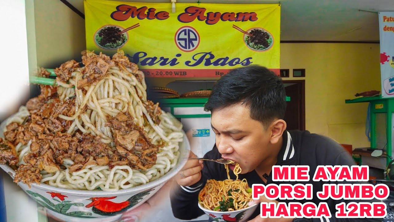 MIE AYAM TERLARIS DI BOGOR PORSI JUMBO ! MIE AYAM SARI RAOS TAJUR KP ANYAR - MUARA SARI - BOGOR