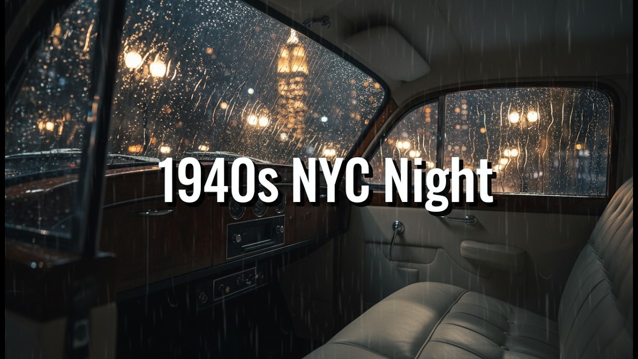 1940s Classic Jazz & Rain NYC 🎻 Elegant Old Money Night Ambience | Deep Sleep & Focus 2026