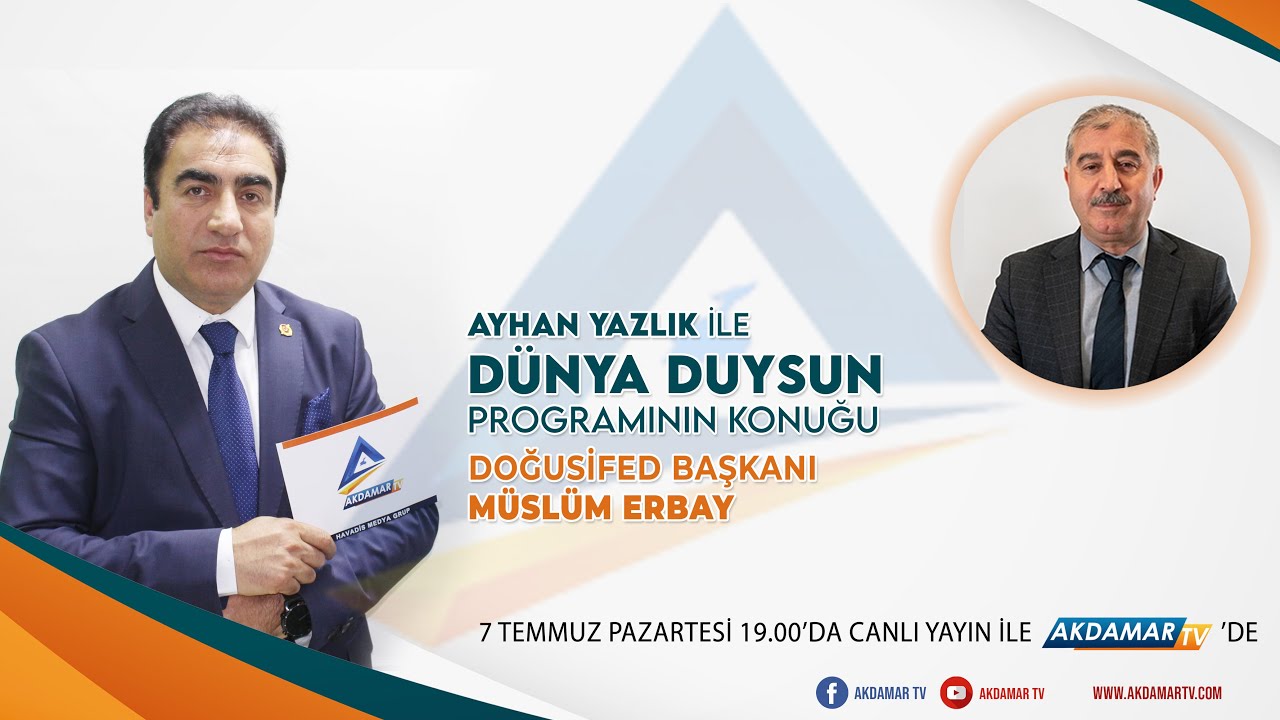 DOĞUSİFED Başkanı M&uuml;sl&uuml;m Erbay Akdamar TV'de | Canlı Yayın