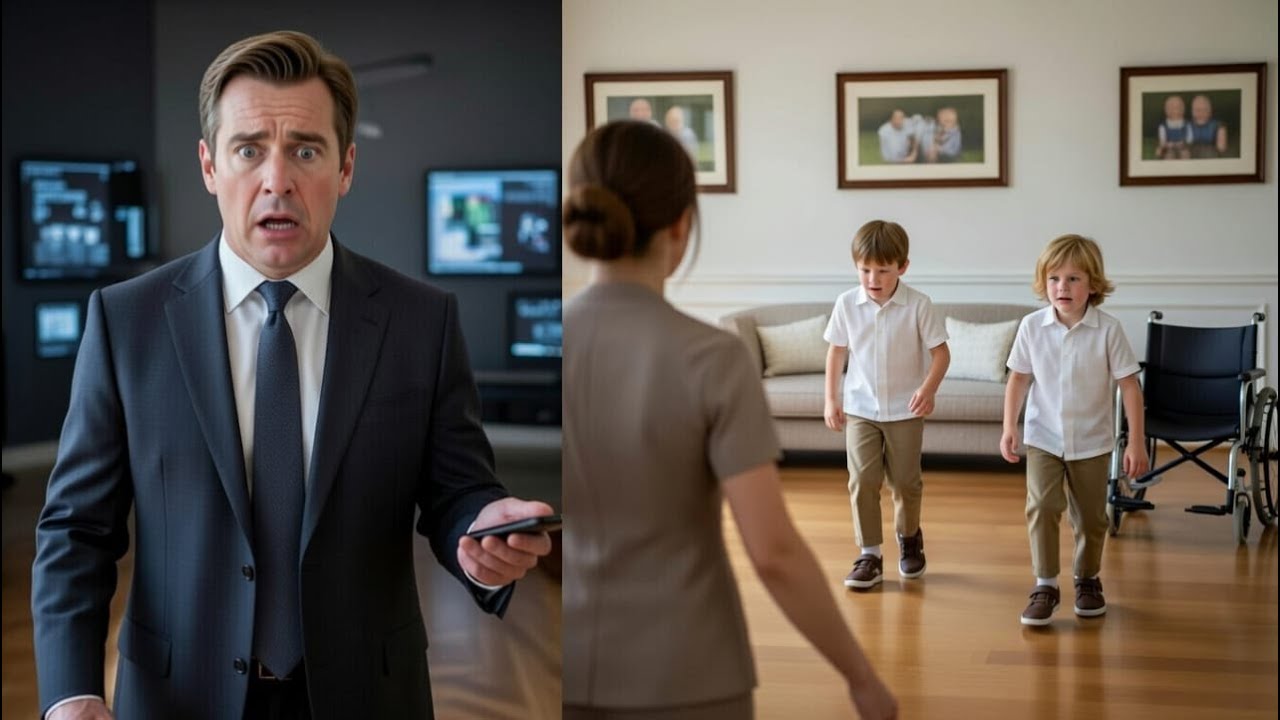 BILLIONAIRE INSTALLED CAMERA TO WATCH HIS PARALYZED TWINS -WHAT HE SAW THE MAID DOING MAKE HIM FROZE