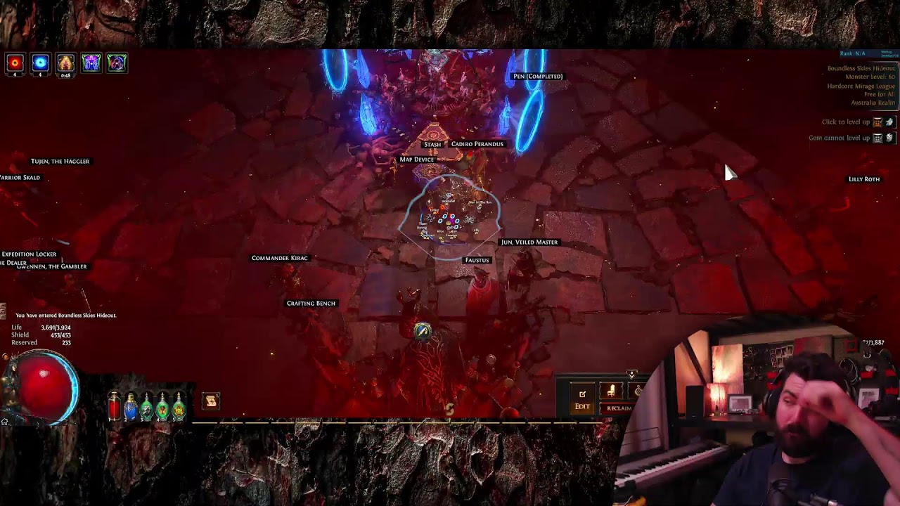 Searing Bond of Detonation ramping - Day 2 pt2 (Path of Exile HC Mirage)