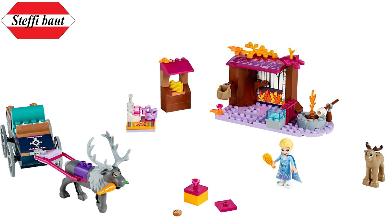 LEGO Disney 41166 Elsa and the Reindeer Carriage unboxing & speed build