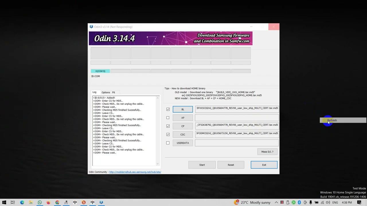 Samsung A145f flashing