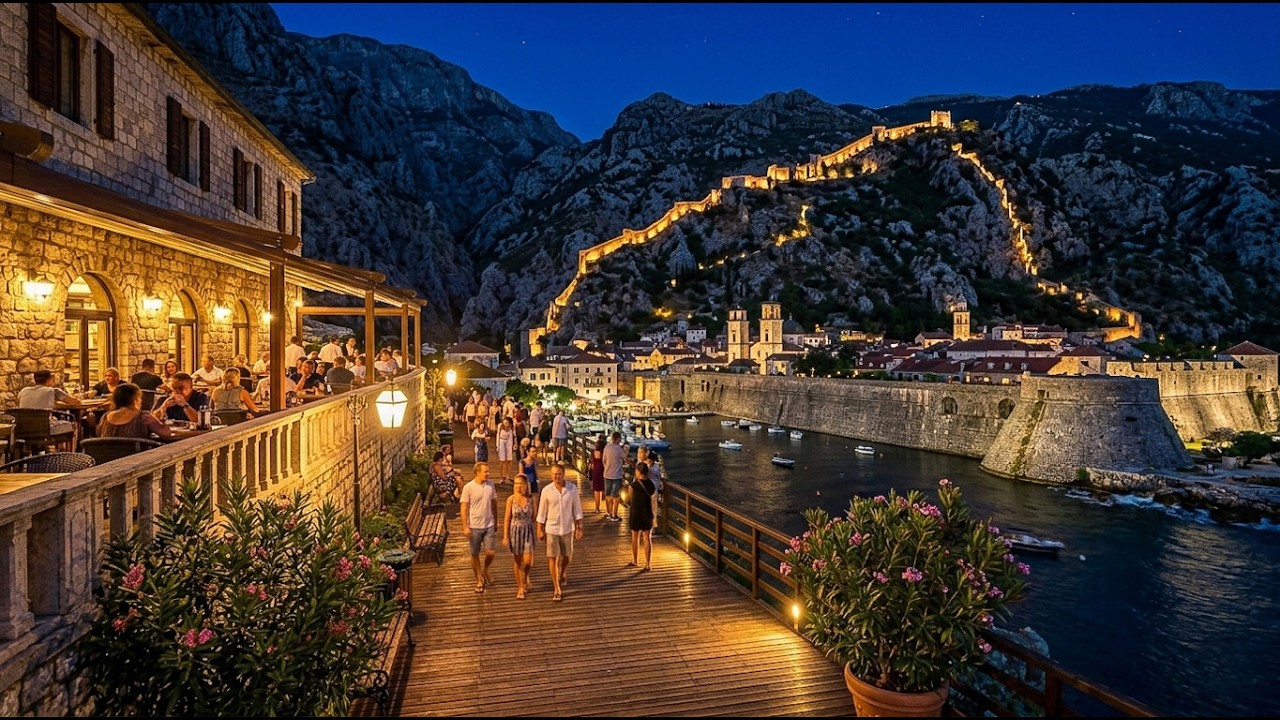 Kotor at Night Timeless Beauty of Montenegro’s Old Town 4K Walking Tour
