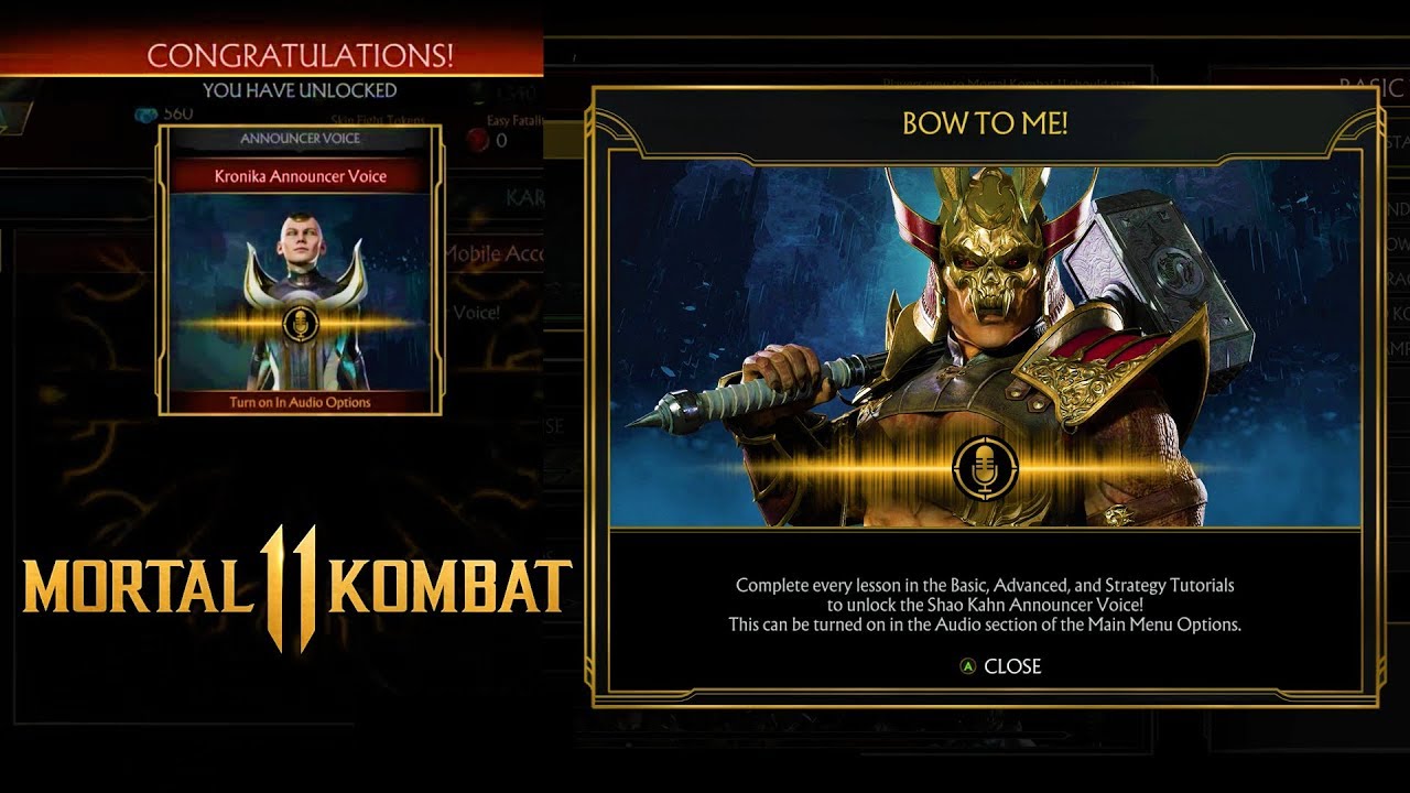 Mortal Kombat 11 - How to Unlock and Install Kronika & Shao Kahn Announcer Voices!