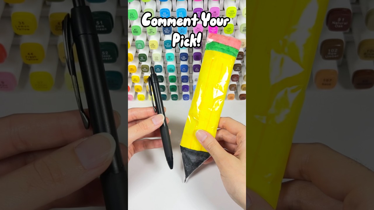 Regular Pen VS DIY Giant Squishy Pen 🤯 #diy #papersquishy #squishy #diysquishy #cute #papercrafts