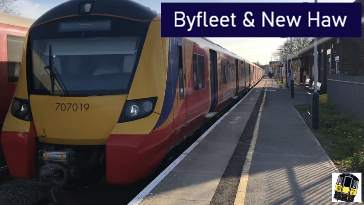 Trains At Byfleet and New Haw (SWML) 4.4.21