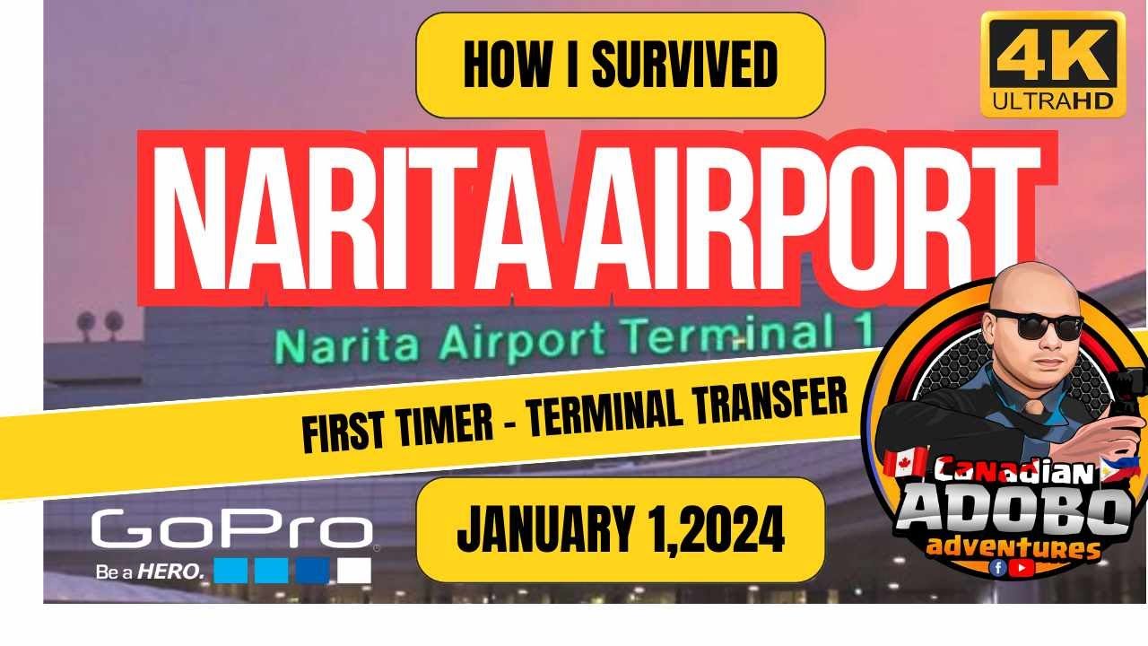 (4K UHD) NARITA AIRPORT TOUR / TRANSFER  FROM TERMINAL 1- TERMINAL 3 GUIDE