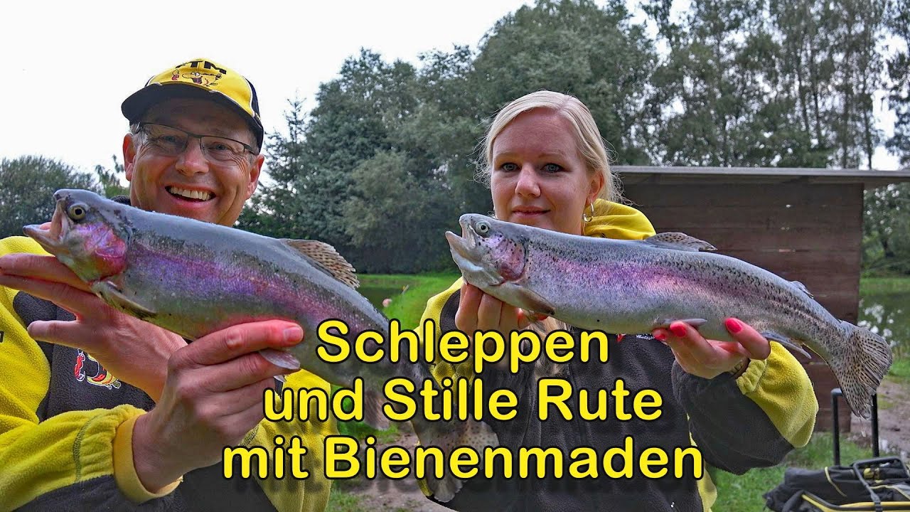 Schleppen und stille Rute mit Bienenmaden