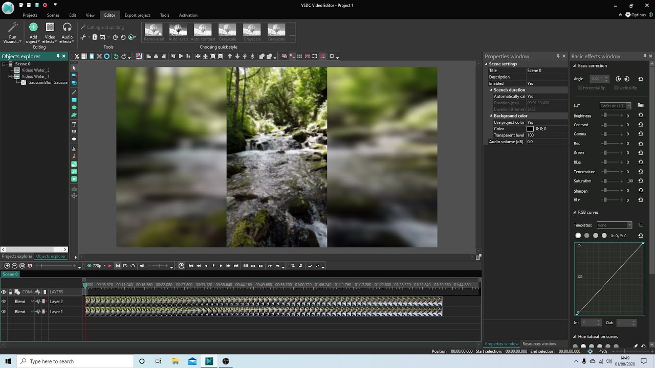 VSDC Tutorial: How to Make A Vertical/Portrait Video With Blurred Background/Sides.