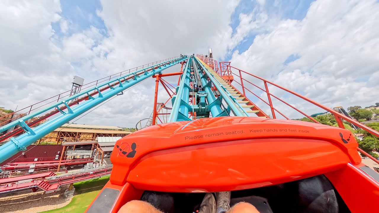 Boomerang Coaster POV – Forward AND Backward at Fiesta Texas [4K]