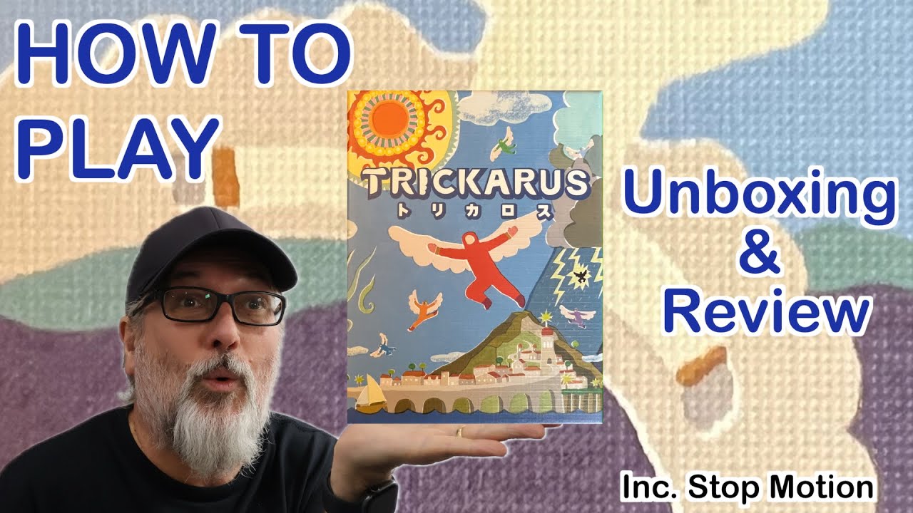 How to Play Trickarus - an awesome Trick-Taking Game with a twist | Stop Motion Unboxing & Review