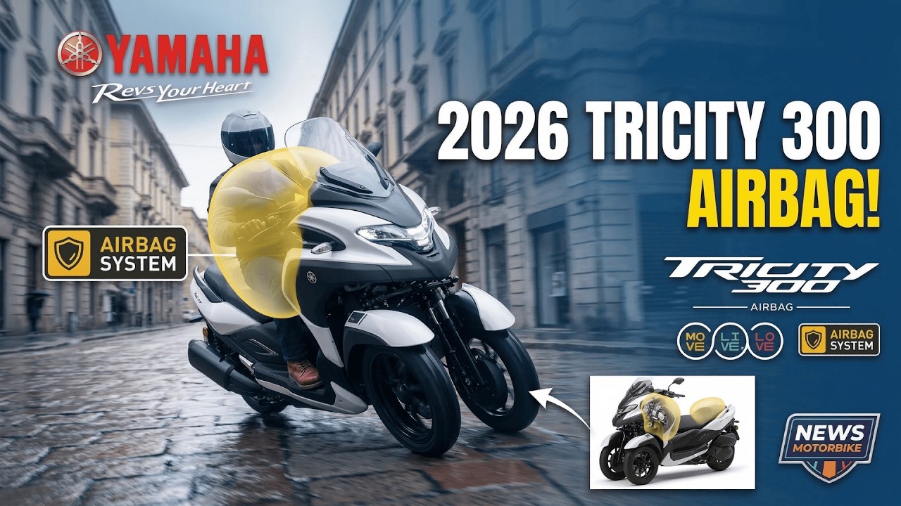 ОСОБЕННОСТИ И ПРЕИМУЩЕСТВА ПОДУШЕК БЕЗОПАСНОСТИ YAMAHA TRICITY 300 2026 ГОДА!!