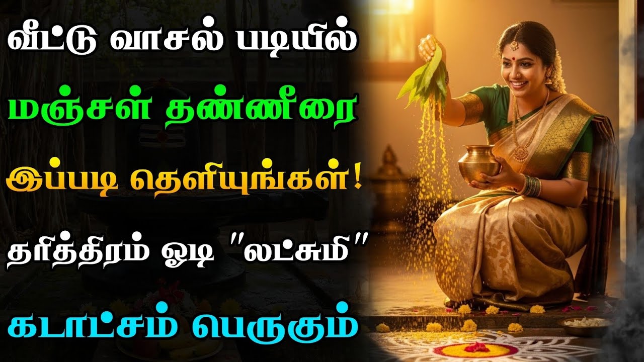 வாசல் படியில் மஞ்சள் நீரை இப்படி தெளித்தால் தரித்திரம் ஓடி பண மழை பொழியும்!🤑🙏🏻 | ரகசிய பரிகாரம்