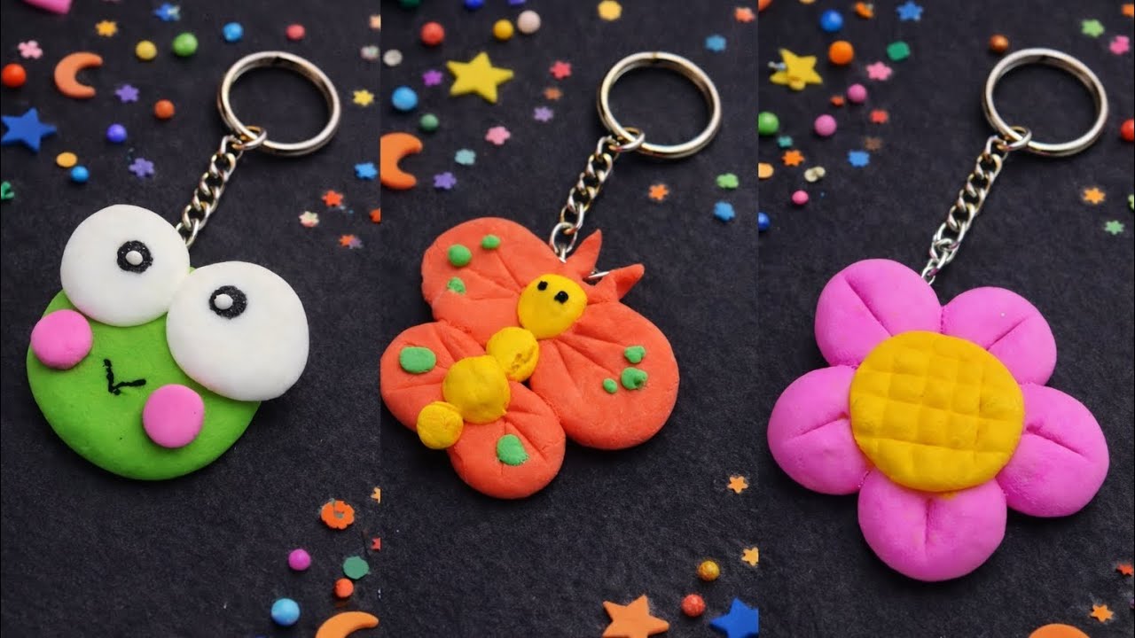 3 DIY Foam Clay Keychain / Foam clay Keychain / Handmade Keychain / DIY Keychain Idea / Art & craft