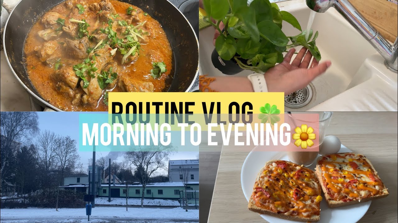 Morning to Evening Routine in Germany 🇩🇪🌼/ Cozy Vlog in winters 🍀