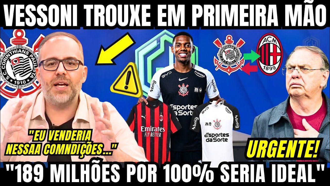 VESSONI TROUXE VALOR SURREAL QUE ANDR&Eacute; PODE RENDER AO CORINTHIANS E ANIMOU A FIEL TORCIDA AGORA 