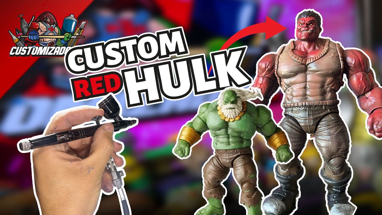 281 - Custom Hulk Rojo, red hulk, repaint, diy