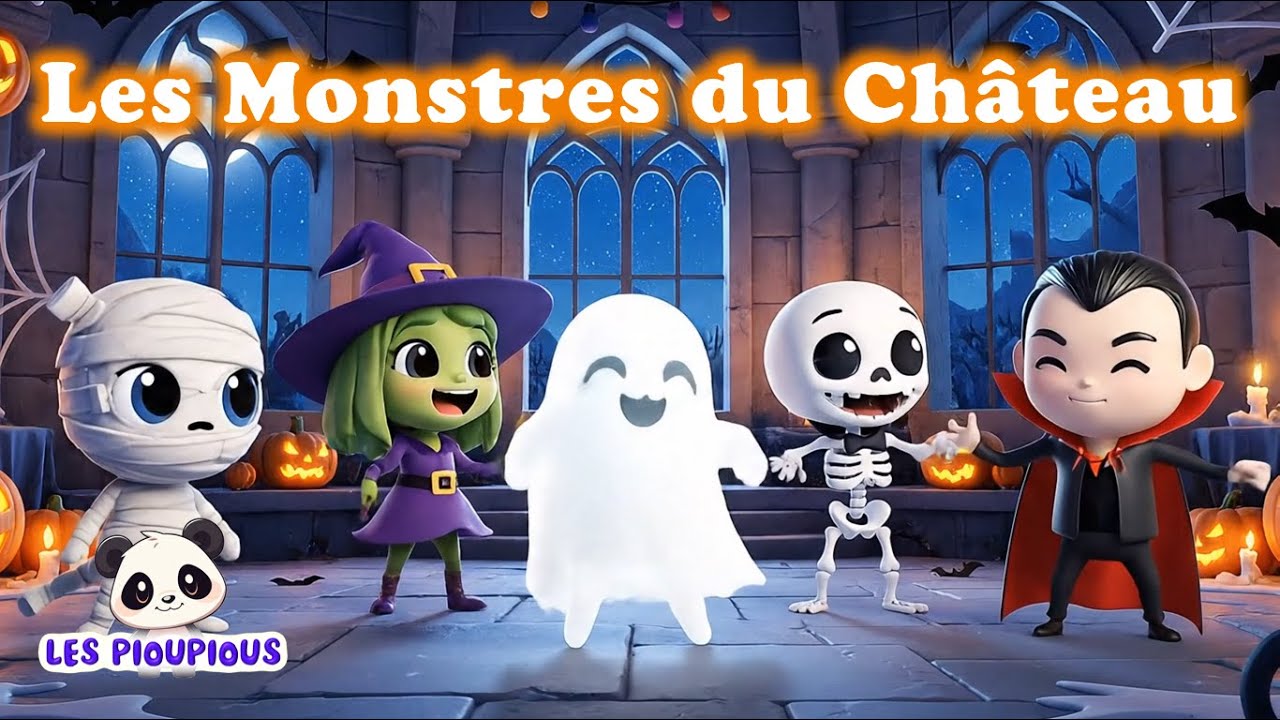 Les monstres du château 🏰🎃 | Chanson Halloween pour enfants avec paroles | Les Pioupious