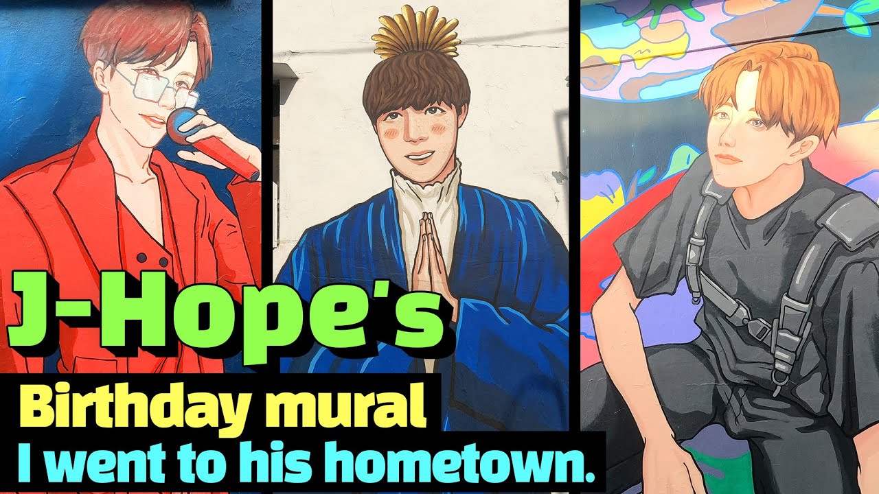 [BTS]J-Hope's birthday murals/J-Hope's hometown/J-Hope murals in Gwangju - My Kpop Star