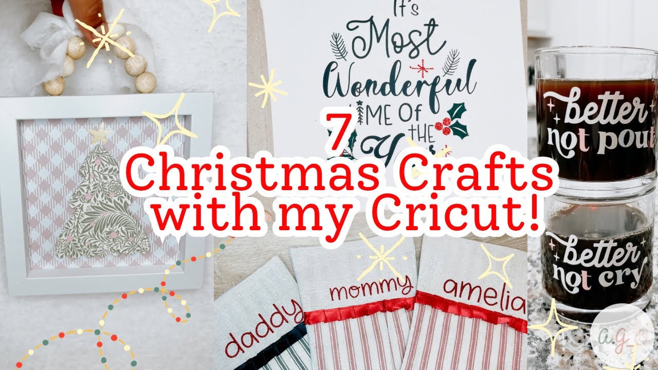 7 (new!) Christmas crafts! 🎅🏻 this was rough, but so cute! 2024 Cricut Christmas crafts | cwm