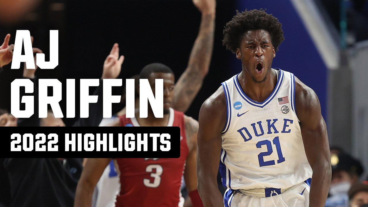 AJ Griffin 2022 NCAA tournament highlights