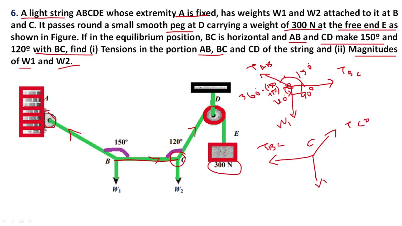 Tension in cable | Resultant force | statics of particles | EM | Engineering Mechanics | Problem 6
