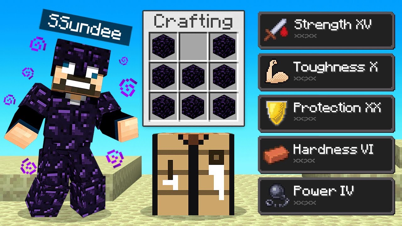 Beating Minecraft Using *ANY BLOCK* as ARMOR (HILARIOUS)