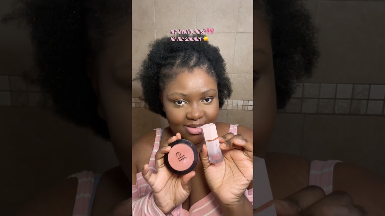 This blush combo hits every time #melaninglow #makeupfordarkskin #summermakeup #everydaymakeup