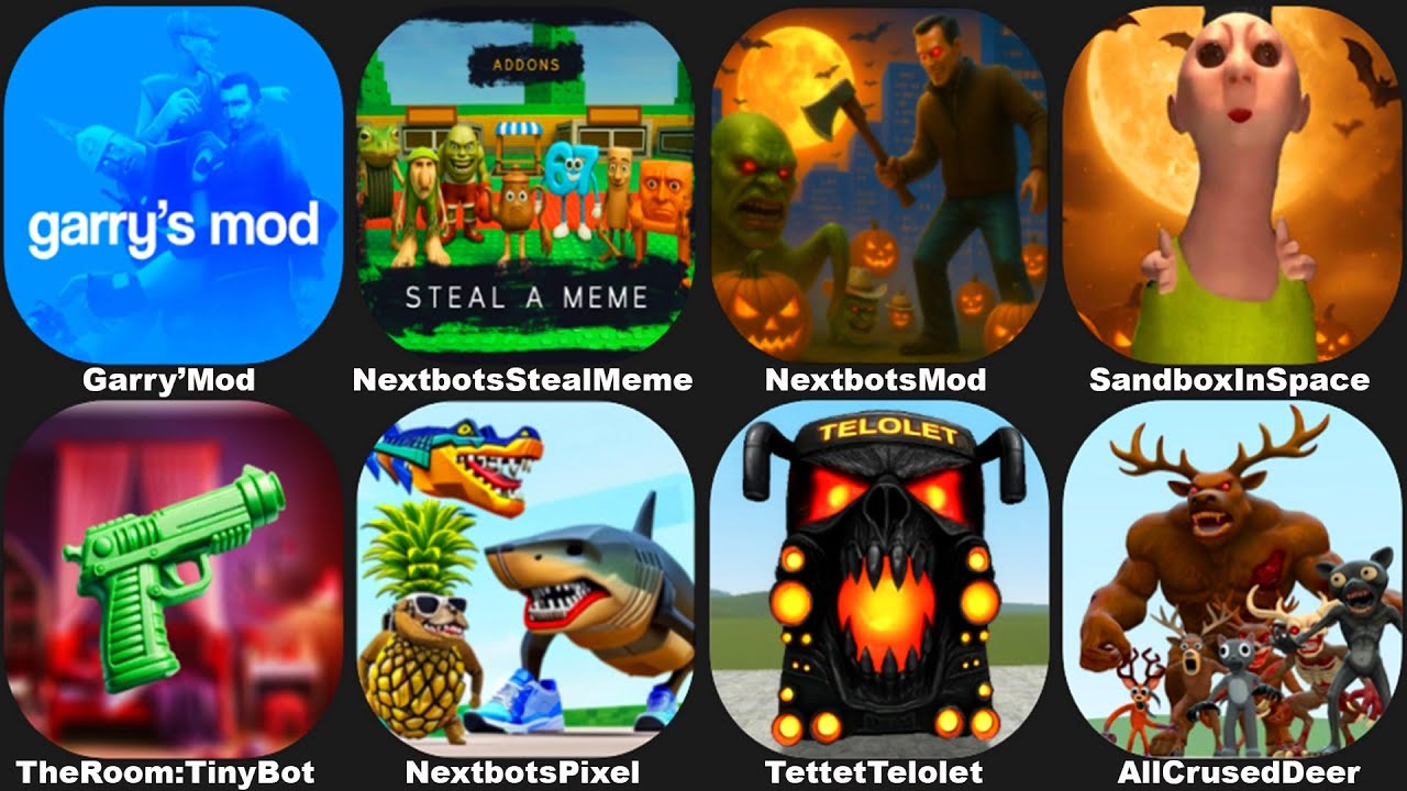NEXTBOTS IN PLAYGROUND MOD NEW UPDATE Steal a Brainrot & Halloween 2025,SANDBOX IN SPACE,Garry's Mod