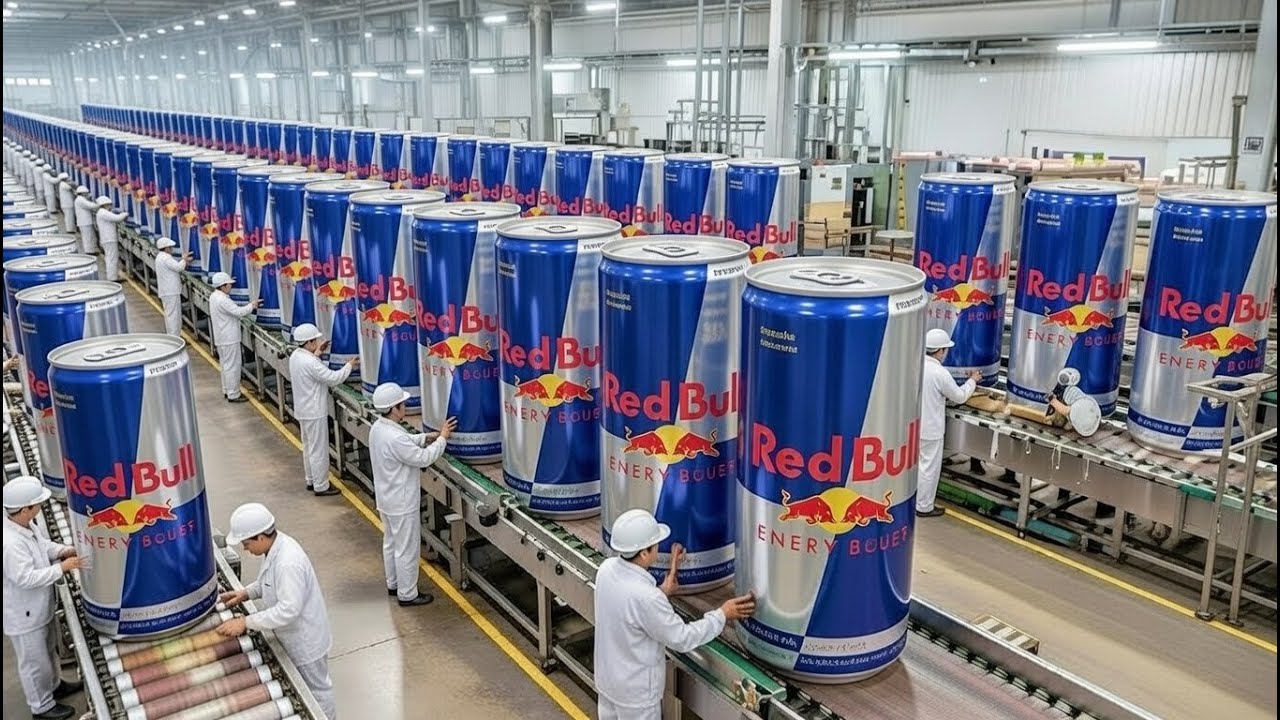 Dentro de la fábrica de Red Bull: cómo se elabora la bebida energética número 1 (proceso completo)