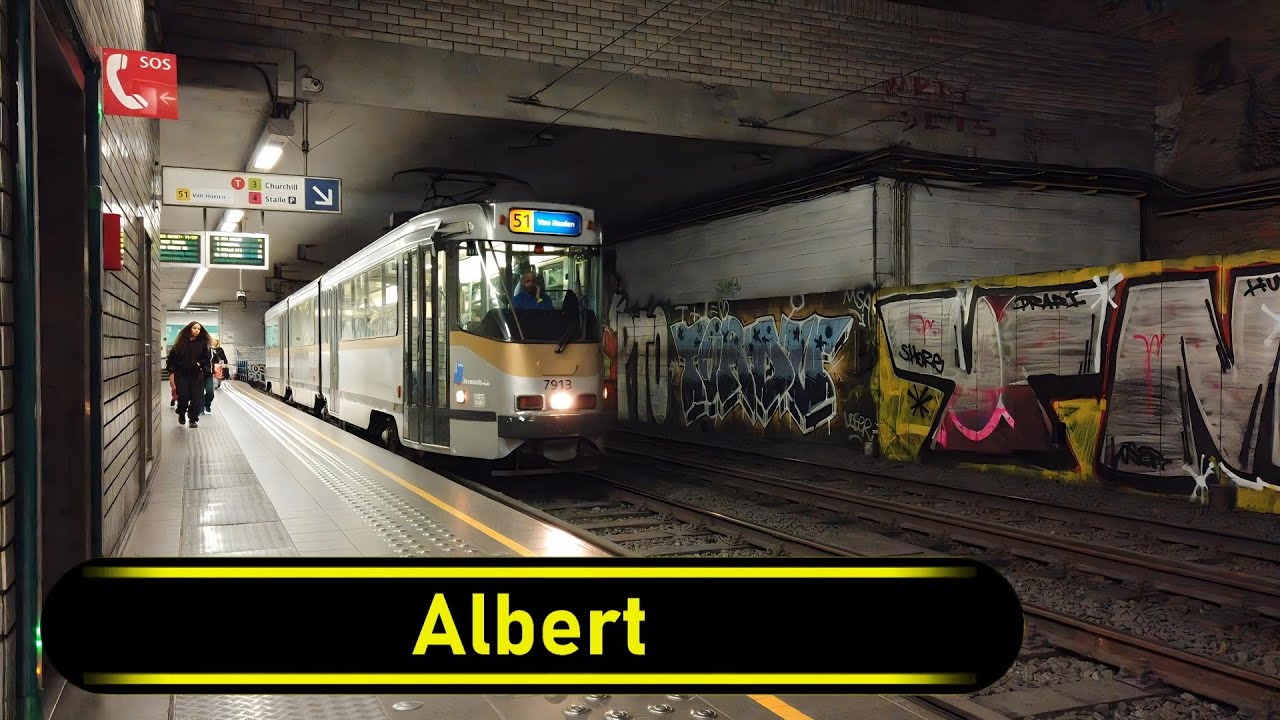 Premetro Station Albert - Brussels 🇧🇪 - Walkthrough 🚶