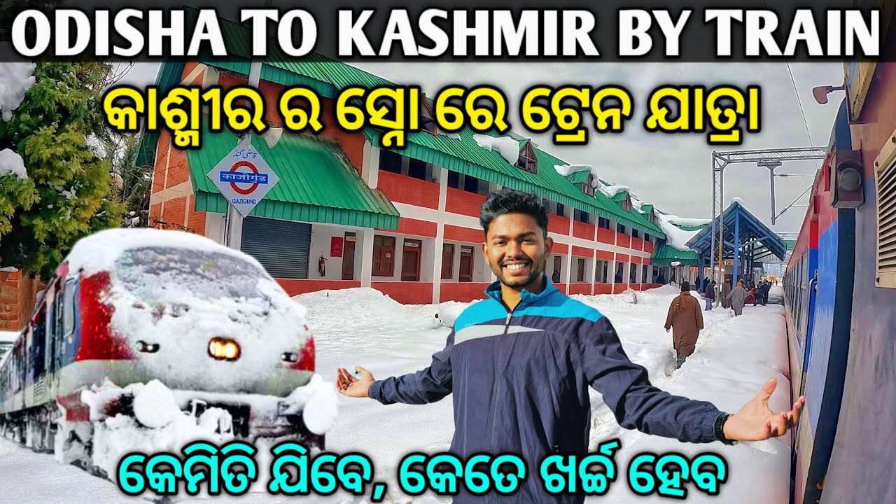 Kashmir Train Journey | Srinagar Heavy Snow Fall ❄️☃️Train Journey | How To Travel Odisha To Kashmir