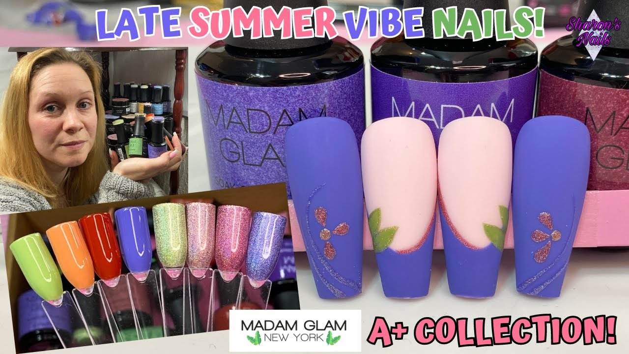 Late Summer Vibe Nails (Using Madam Glam A+ Collection - August 2024) #madamglam #nailtutorial