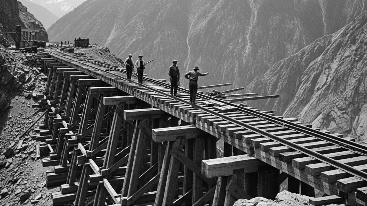 Cómo Construyeron 1,600 KM de Ferrocarril en Montañas… Sin Maquinaria
