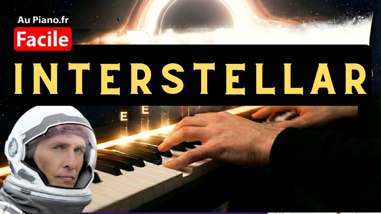 INTERSTELLAR Piano Tutorial - Easy Sheet Music with Letter Notes (A-B-C)