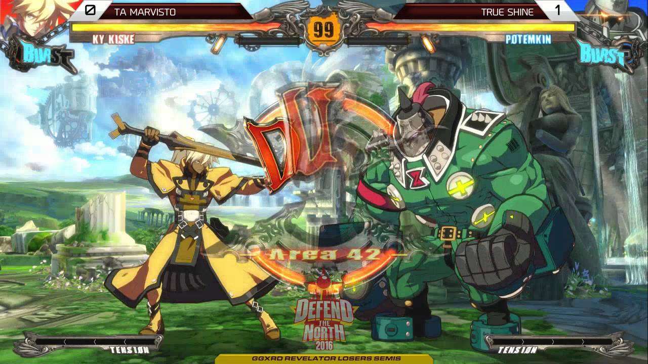 Guilty Gear Xrd Tournament: Defend the North 2016 Losers Final - Marvisto (Ky) v Shine (Potemkin)