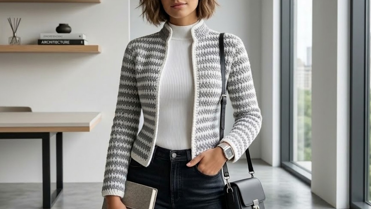Tığ İşi Ceket Şıklığı! ✨ Bu Kombinle Gözler Üstünüzde 👀 TRENDY Office Look