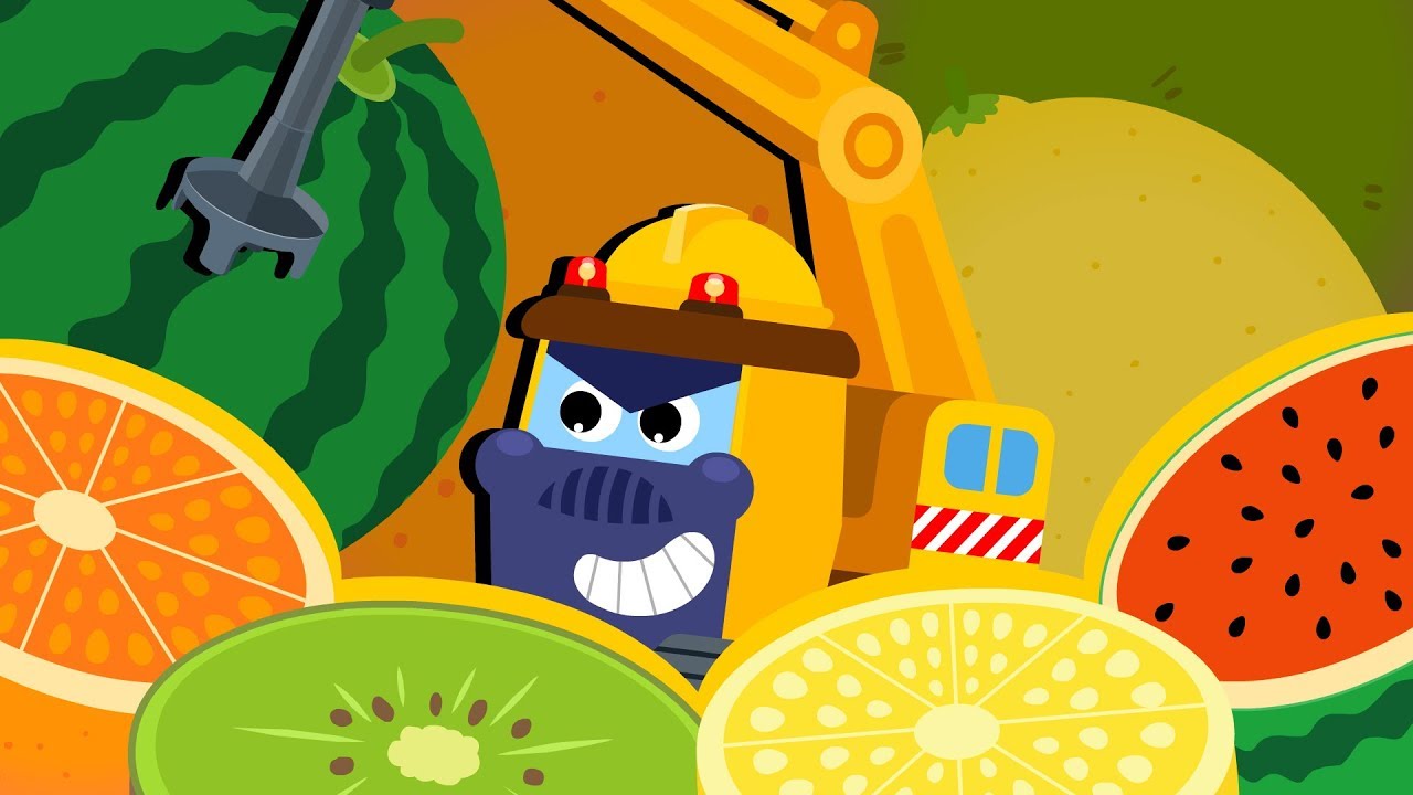 Fruit Juice Color Play | Learn Colors | Play With Super Excavator & Animals | ★TidiKids and Play