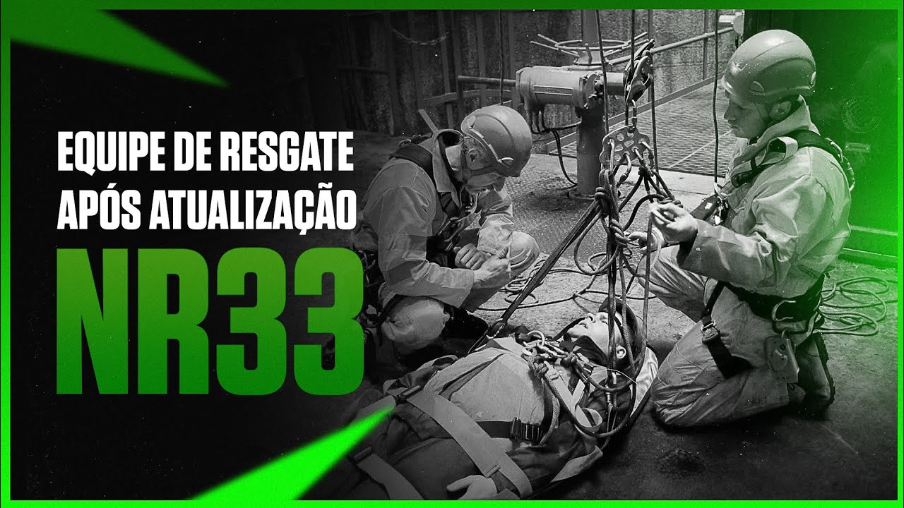 Como deve ser a equipe de resgate, após atualização da NR33?