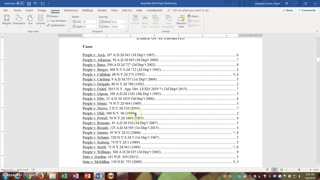 Appellate Brief Formatting for 1Ls: 3. Page Numbering
