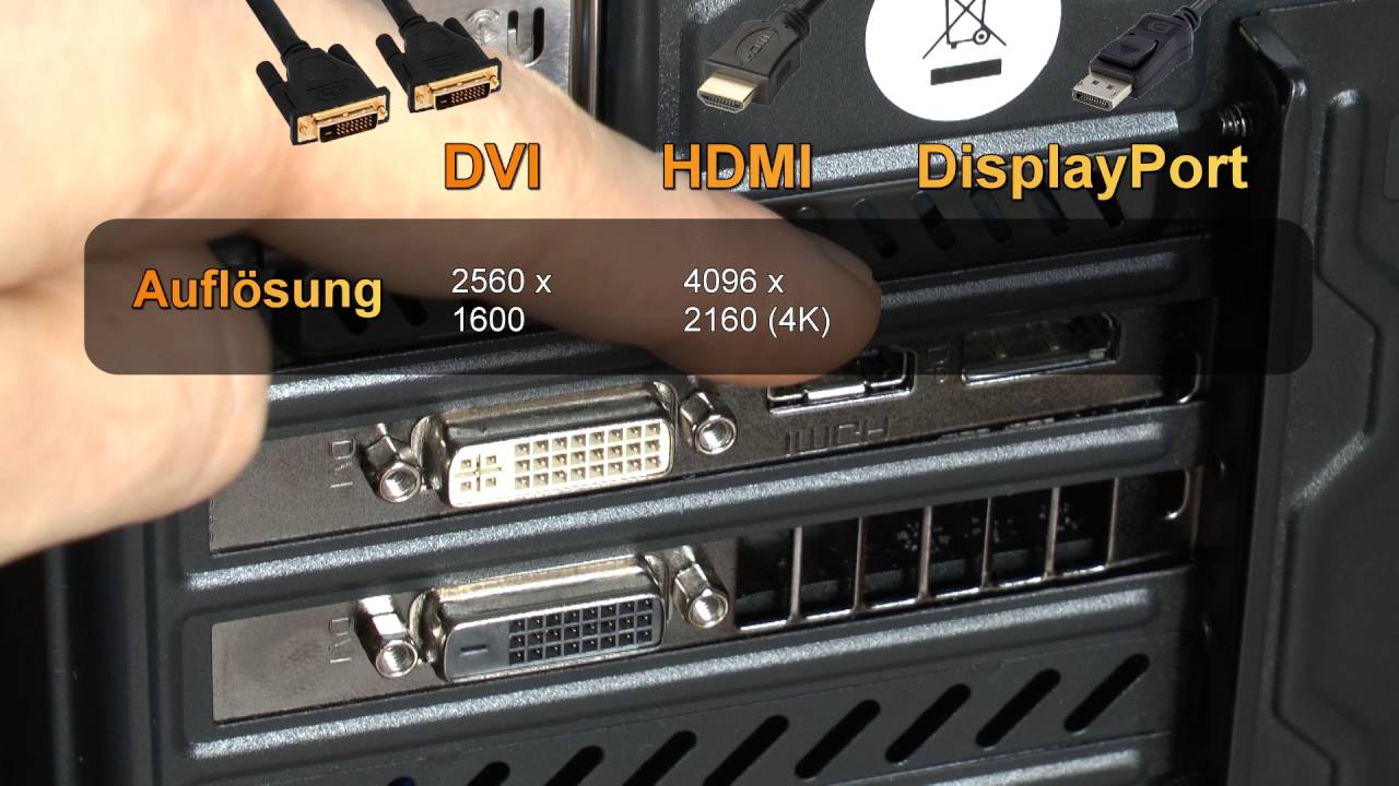 VGA, DVI, HDMI oder DisplayPort - Was ist der beste Anschluss für die Grafikkarte am PC?