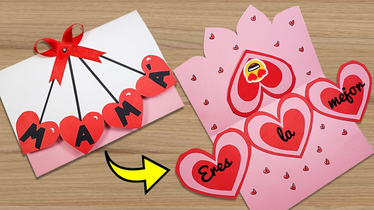 🌼 Fácil y hermosa tarjeta para el día de la mujer/madre - 🌷Women's Dayo 💖Mother's Womens Day Card